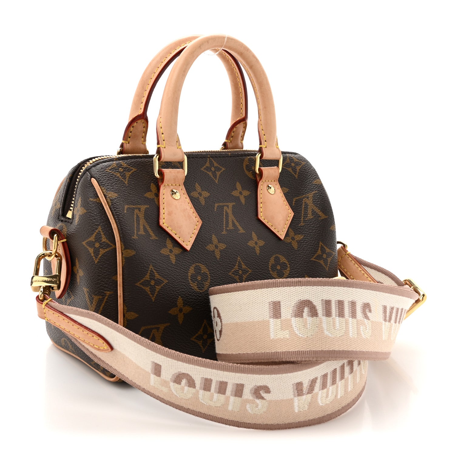 Louis Vuitton Monogram Speedy Bandouliere 20 Beige 3 of 16