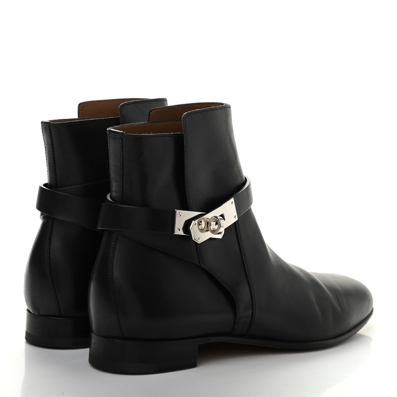 Hermes Calfskin Neo Low Boots 37.5 Black 4 of 10