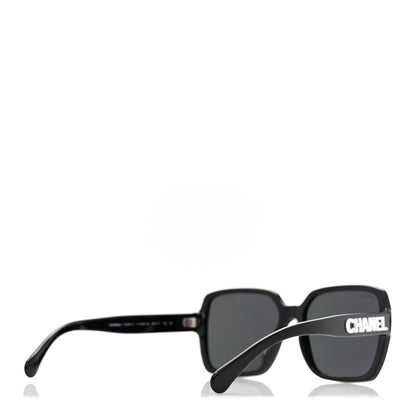 Chanel Acetate Square Sunglasses 5408-A Black 3 of 9