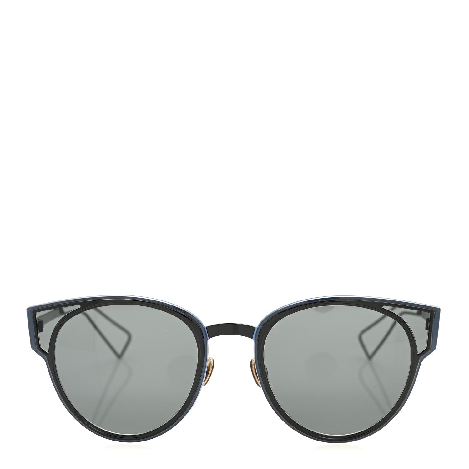 Christian Dior Sculpt Cat Eye Sunglasses Black Blue 2 of 9