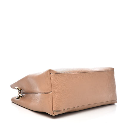 Gucci Pebbled Calfskin Medium Soho Chain Shoulder Bag Rose Beige 4 of 17
