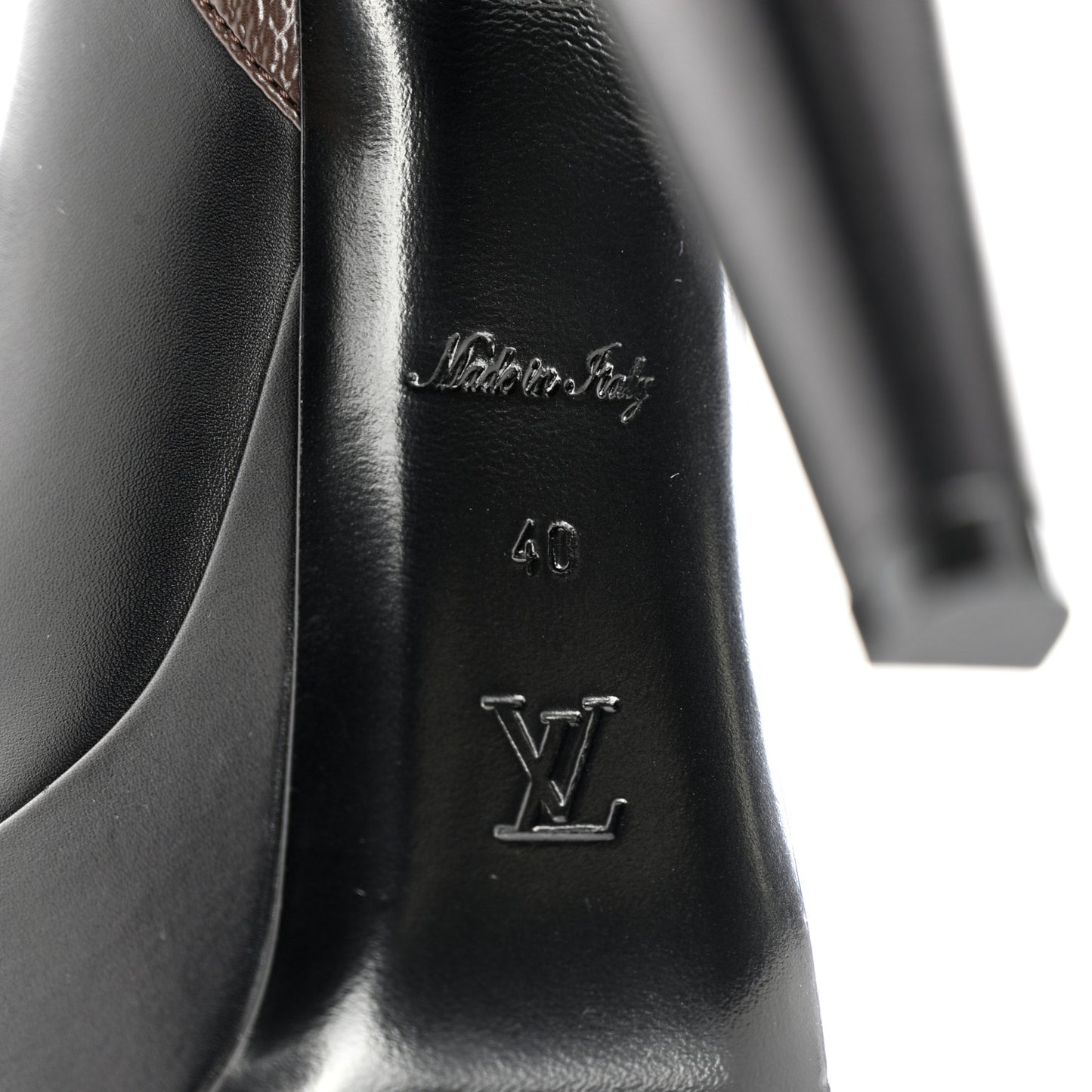 Calfskin Monogram Afterglow Platform Pumps 40 Black