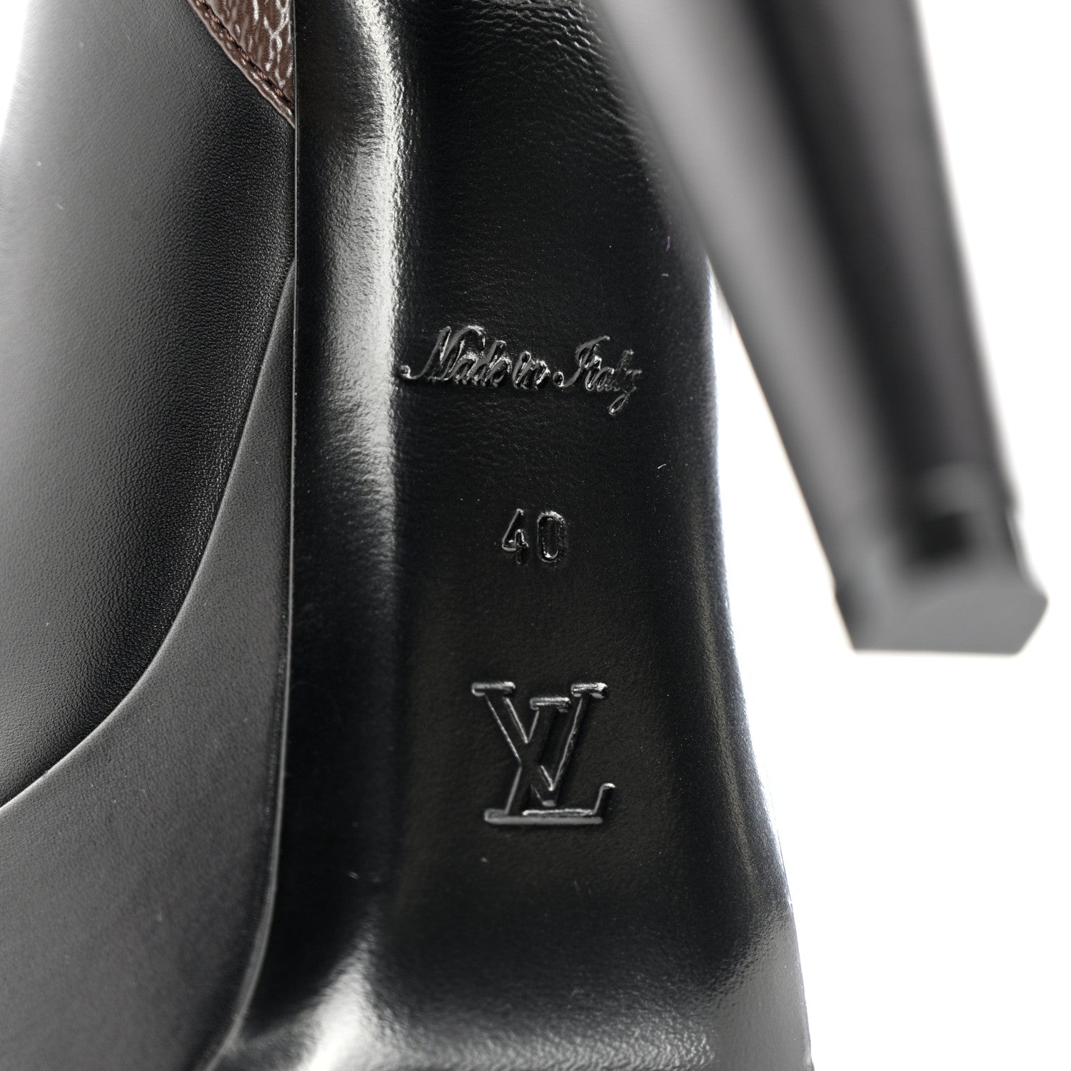 Louis Vuitton Calfskin Monogram Afterglow Platform Pumps 40 Black 7 of 9