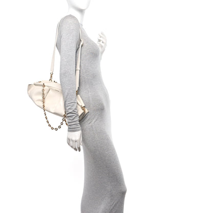 Loewe Shiny Nappa Calfskin Small Paseo Bag With Chain Soft White 2 of 10