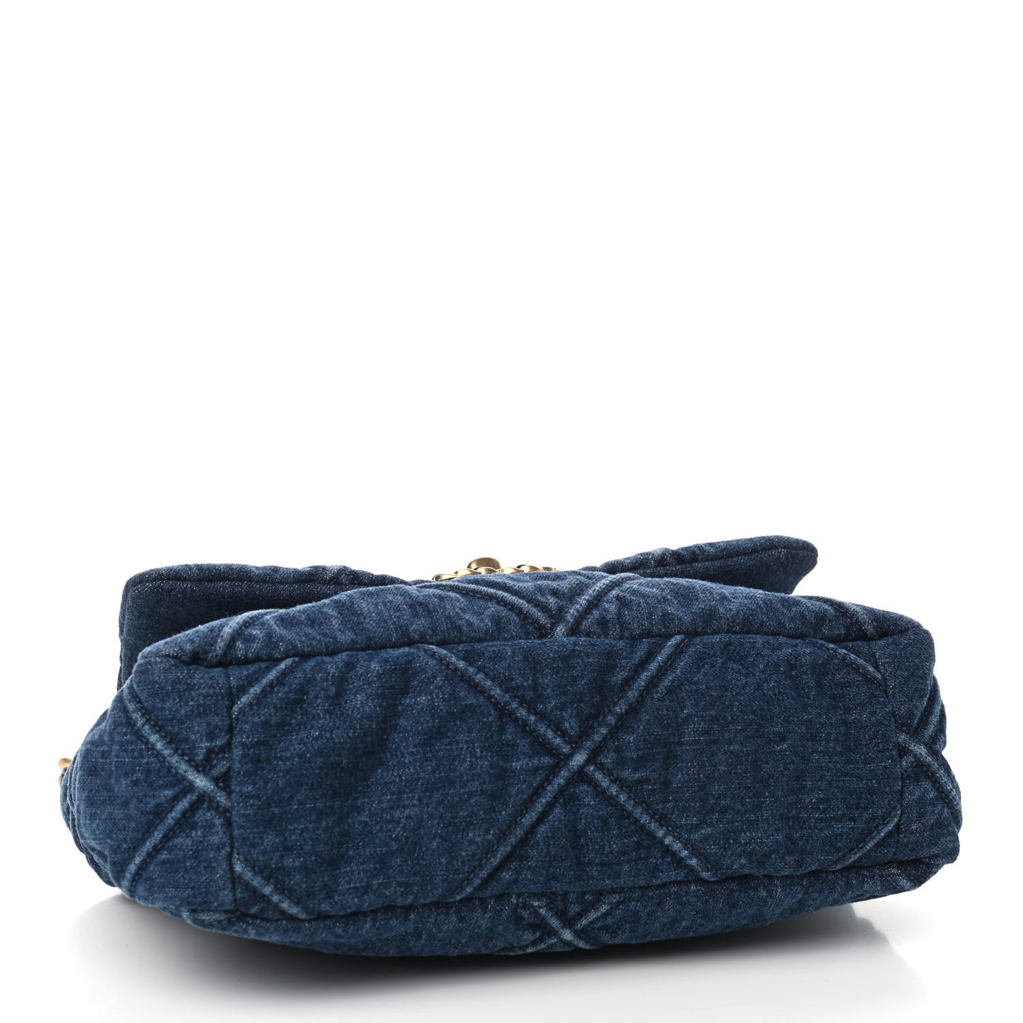 Denim Quilted Medium Chanel 19 Flap Blue