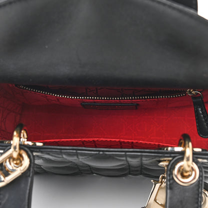 Christian Dior Lambskin Cannage Small Lucky Badges My Lady Dior Black 5 of 14