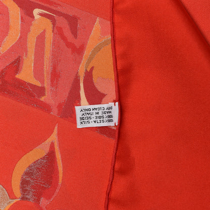 Louis Vuitton Silk Au Fil De Temps Square Scarf Red 4 of 5