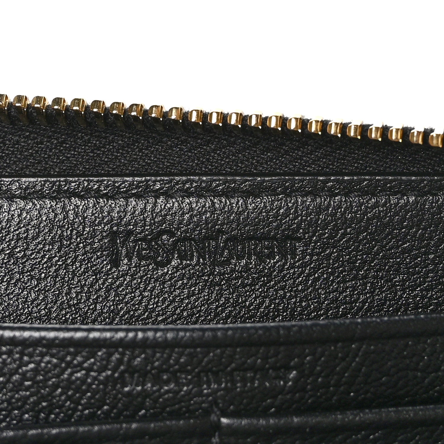 Saint Laurent Chevre Belle De Jour Zip Around Wallet Black 7 of 10