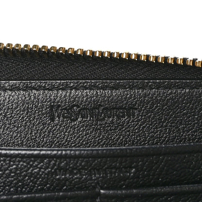 Saint Laurent Chevre Belle De Jour Zip Around Wallet Black 7 of 10