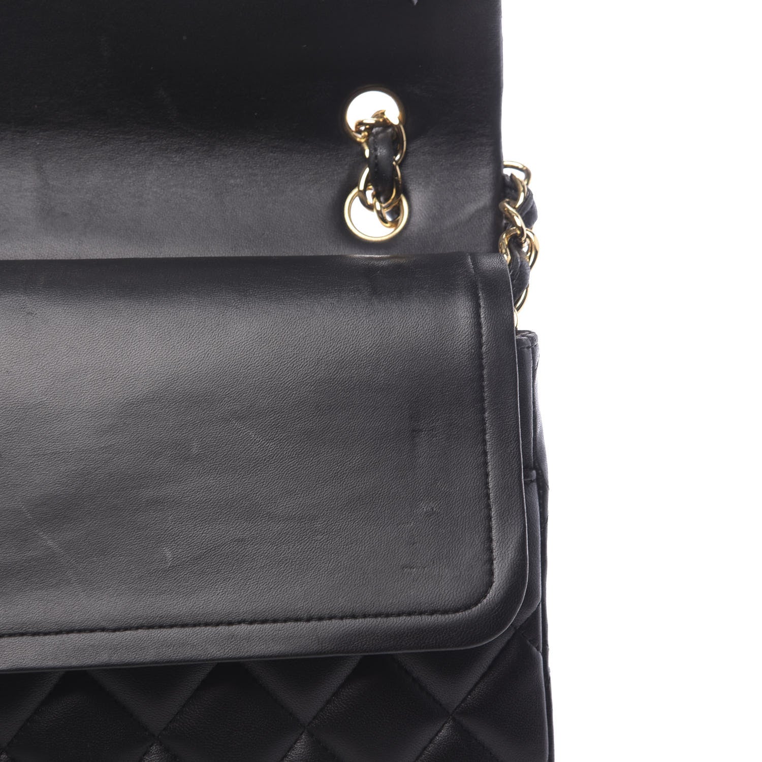 Chanel Lambskin Quilted Maxi Double Flap Black 10 of 13