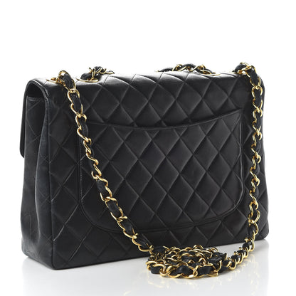 Chanel Lambskin Quilted Jumbo Single Flap Black 3 of 10