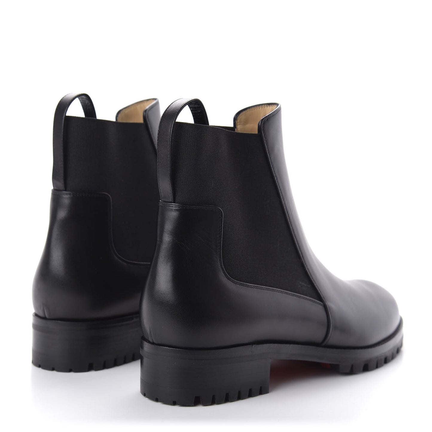 Calfskin Marchacroche Flat Chelsea Boots 38.5 Black