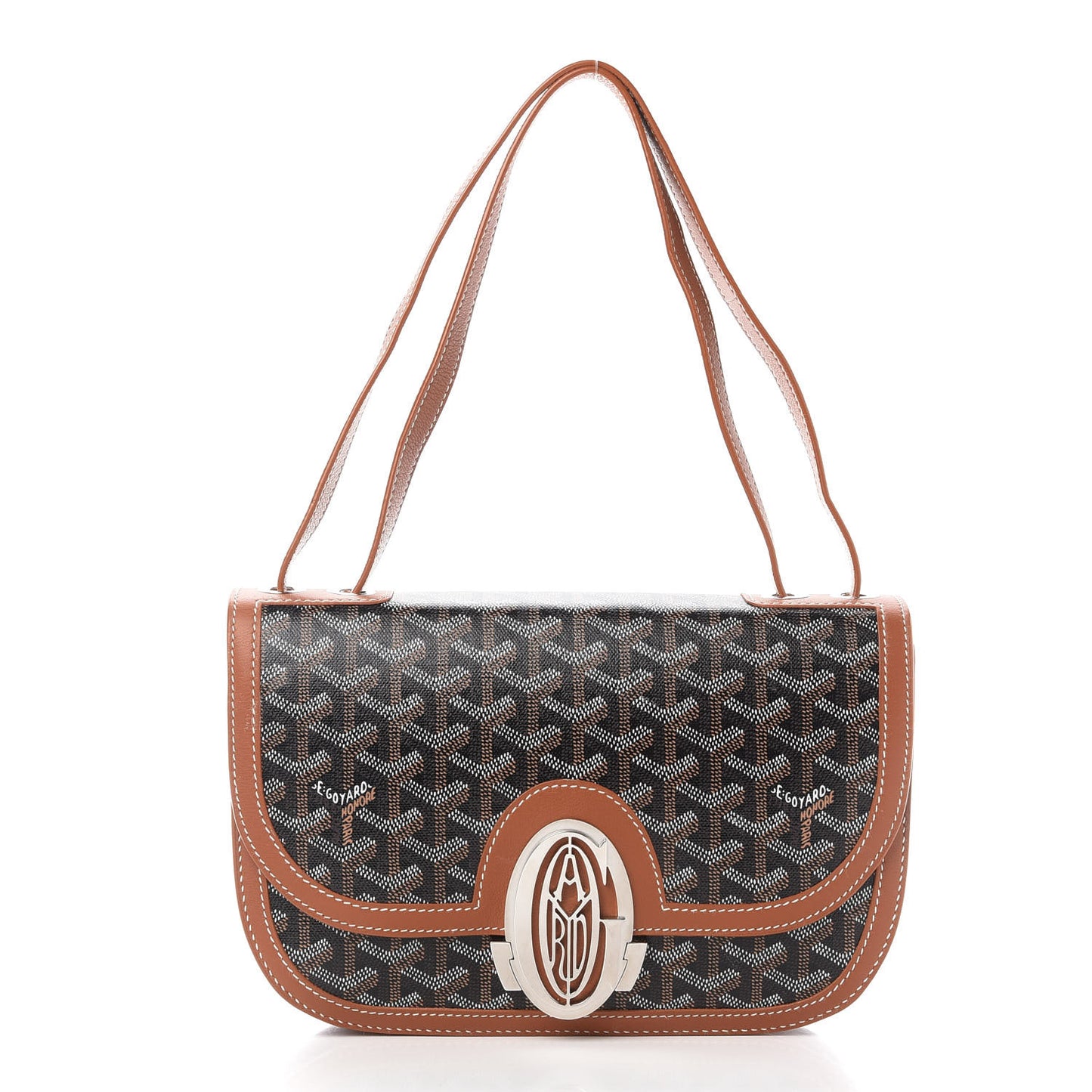 Goyardine 233 PM Shoulder Bag Black Gold