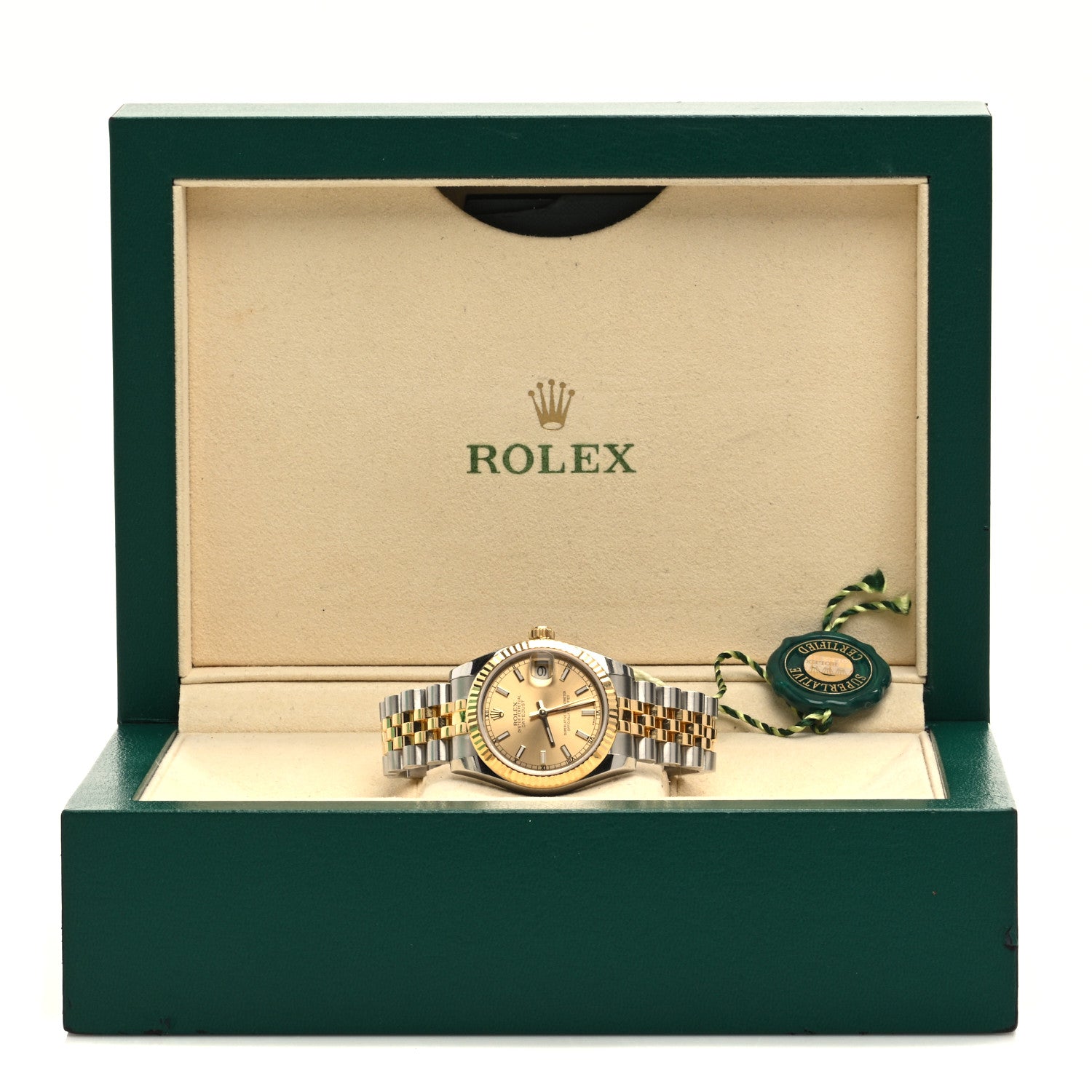 Rolex Stainless Steel 18K Yellow Gold 31mm Oyster Perpetual Datejust Watch Champagne 178273 5 of 5