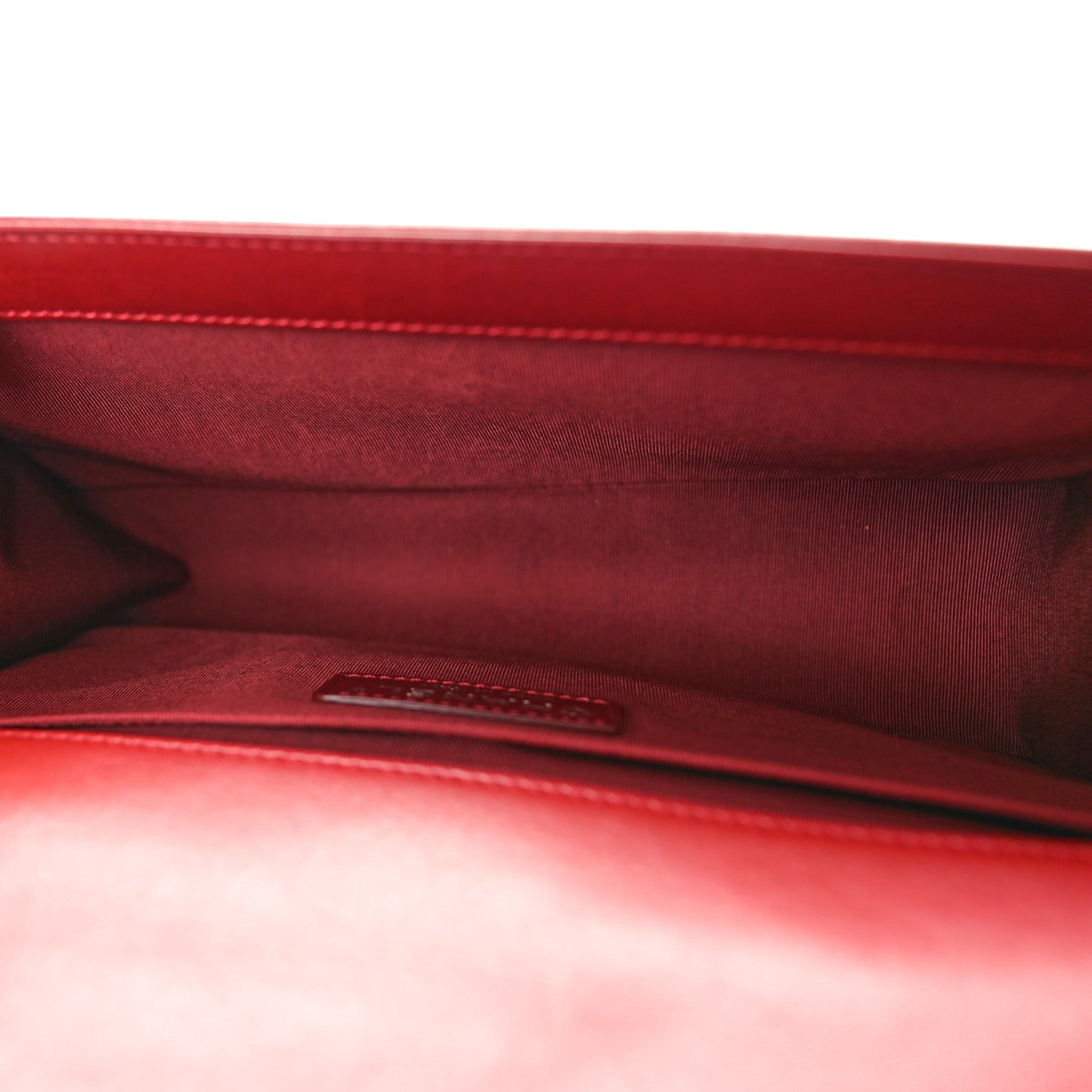 Lambskin Quilted Medium Boy Flap Red