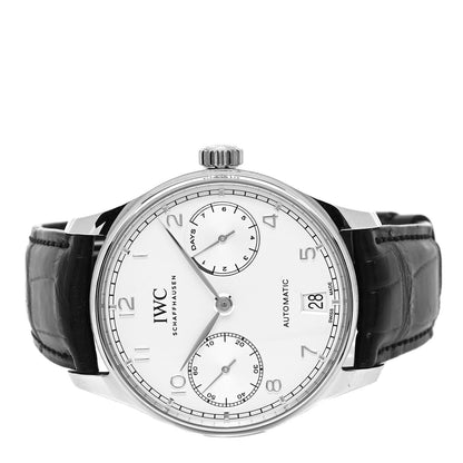 IWC Stainless Steel Alligator 43mm Portofino Classic Automatic Watch IW500712 2 of 5