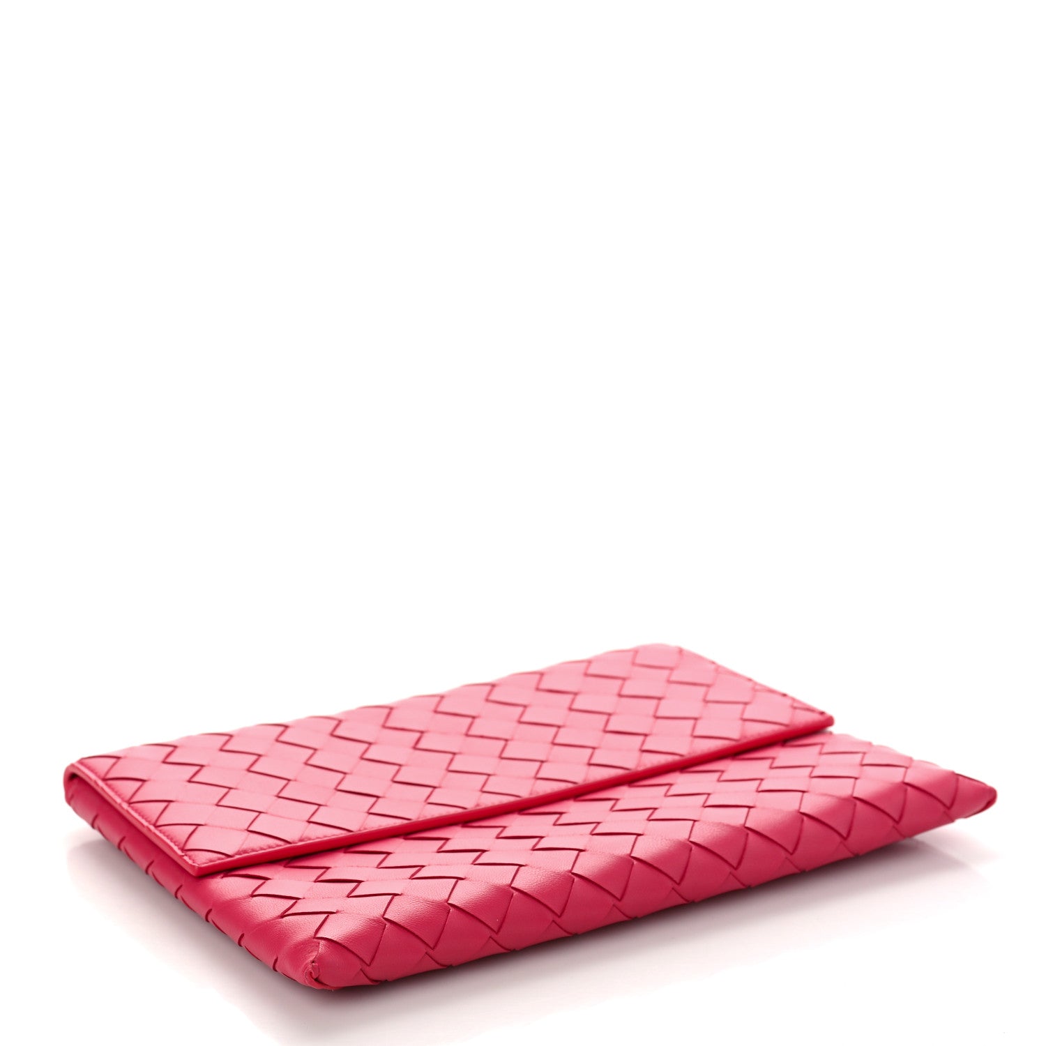 Bottega Veneta Nappa Intrecciato Flap Pouch Cranberry 4 of 7