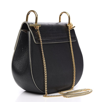 Chloe Grained Calfskin Lambskin Drew Shoulder Bag Black 2 of 12