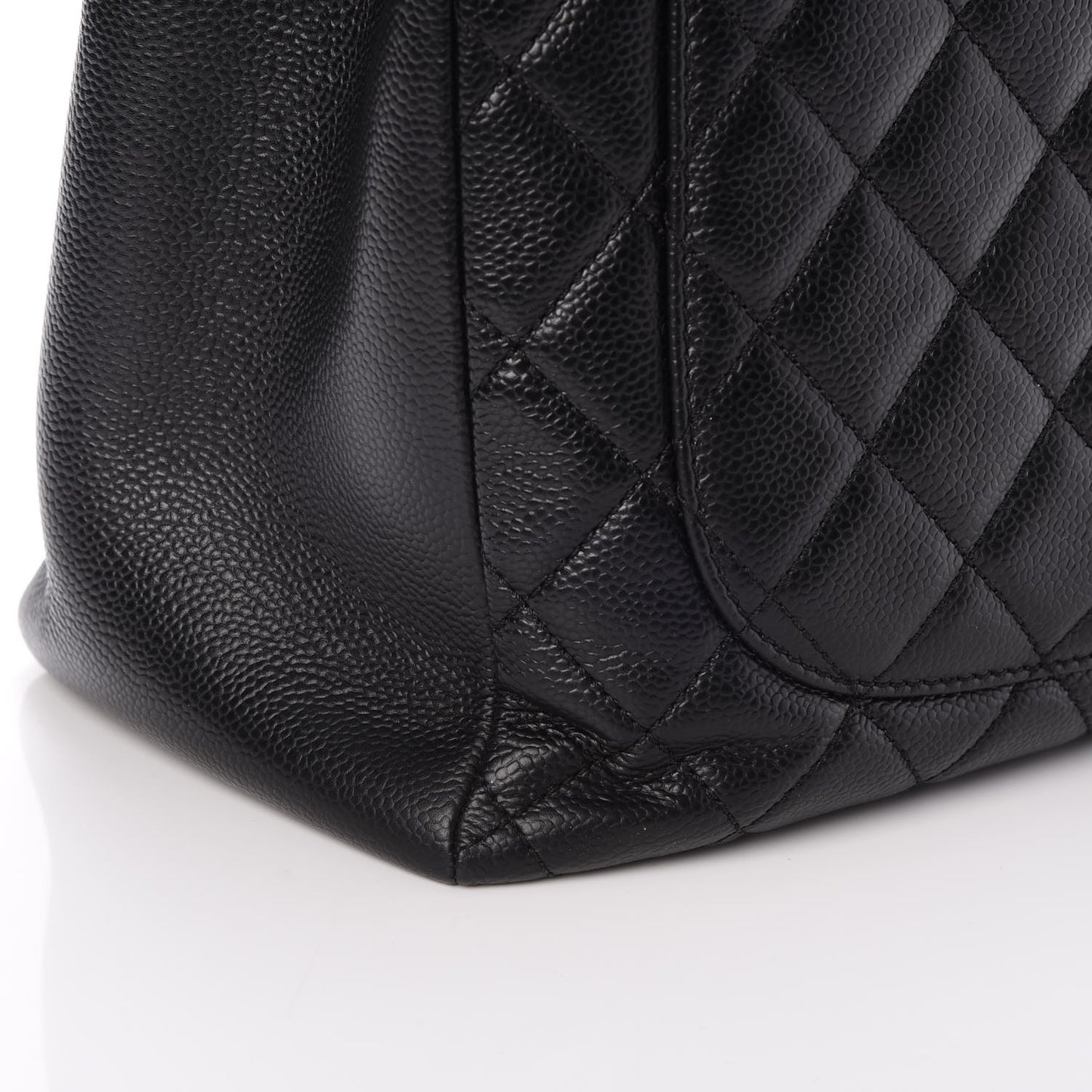 Caviar Quilted Grand Shopping Tote GST Black