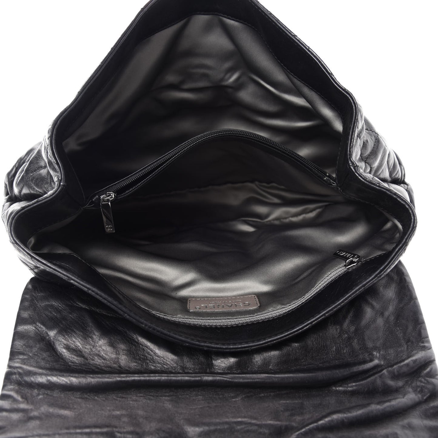 Lambskin Quilted Sharpei Flap Black