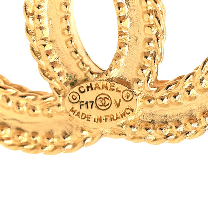 Chanel CC Drop Earrings Matte Gold 4 of 5