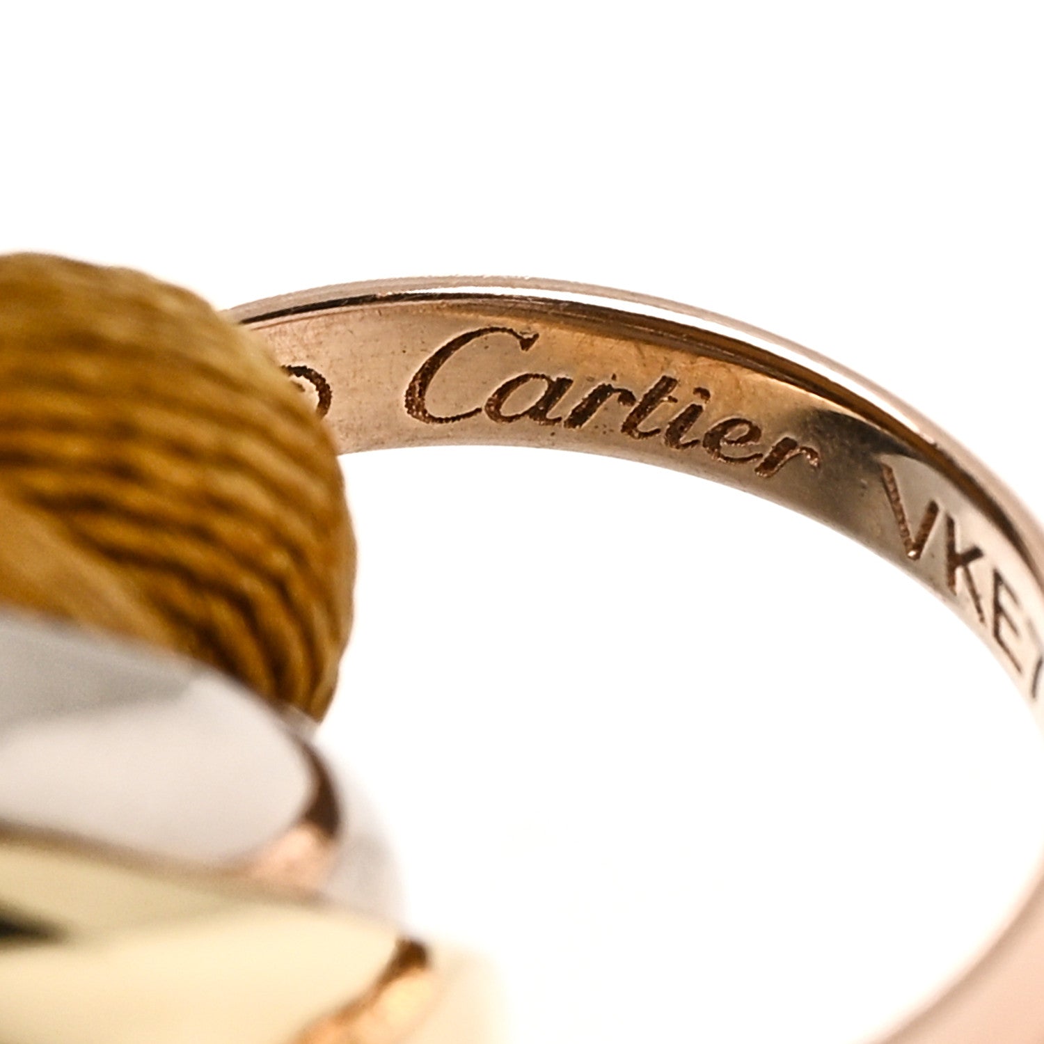 Cartier 18K Pink Yellow White Gold Trinity Adjustable Cord Bracelet Gold 3 of 4