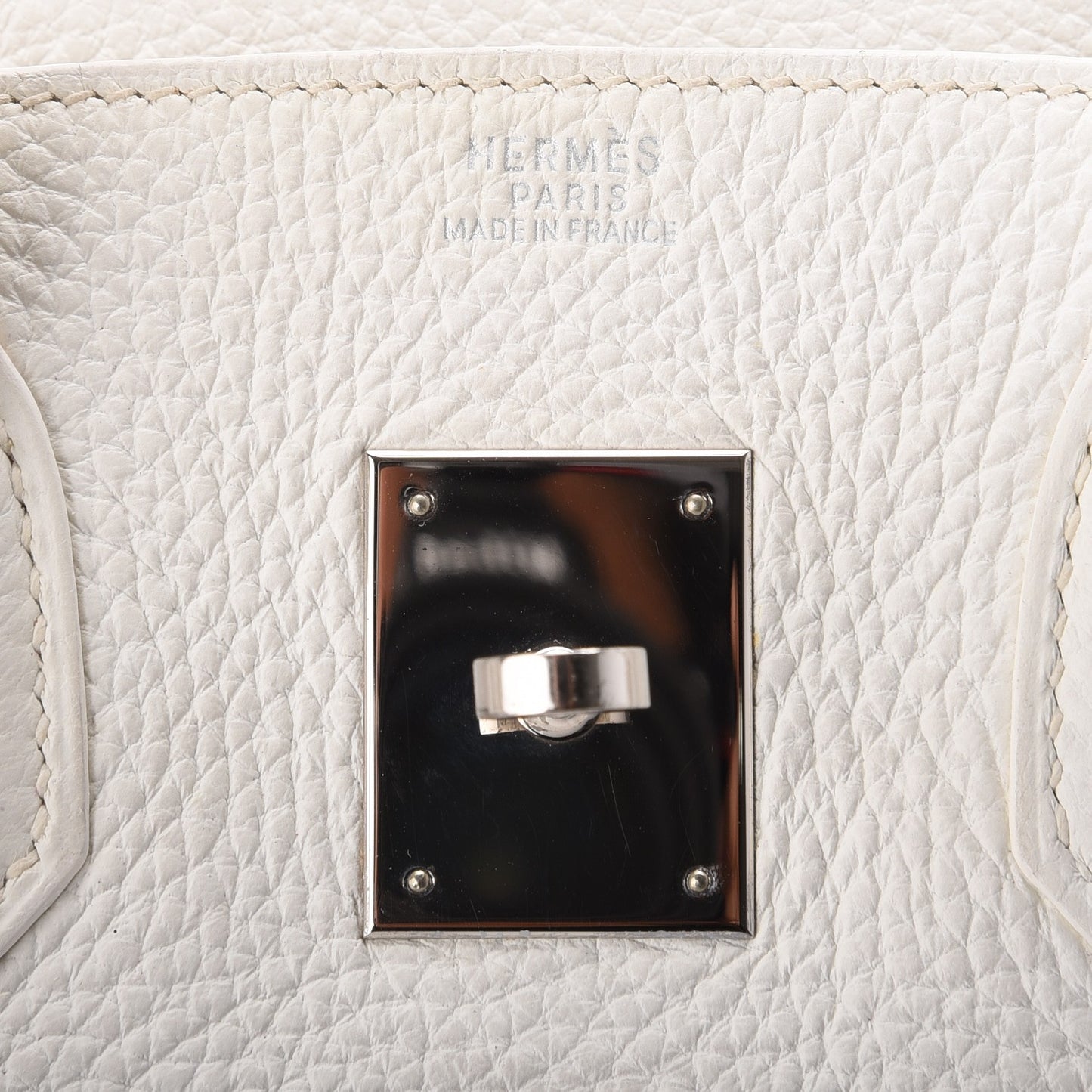 Taurillon Clemence Birkin 30 White