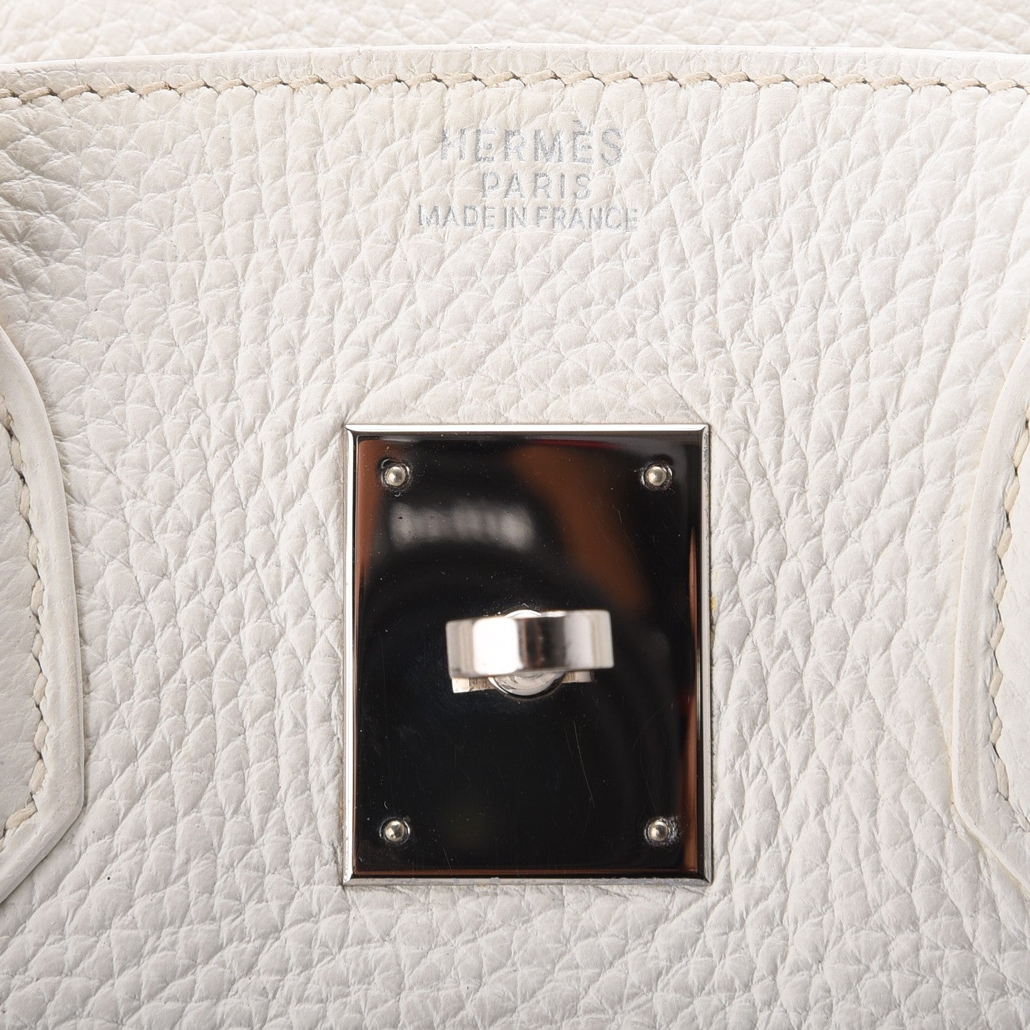 Hermes Taurillon Clemence Birkin 30 White 23 of 44