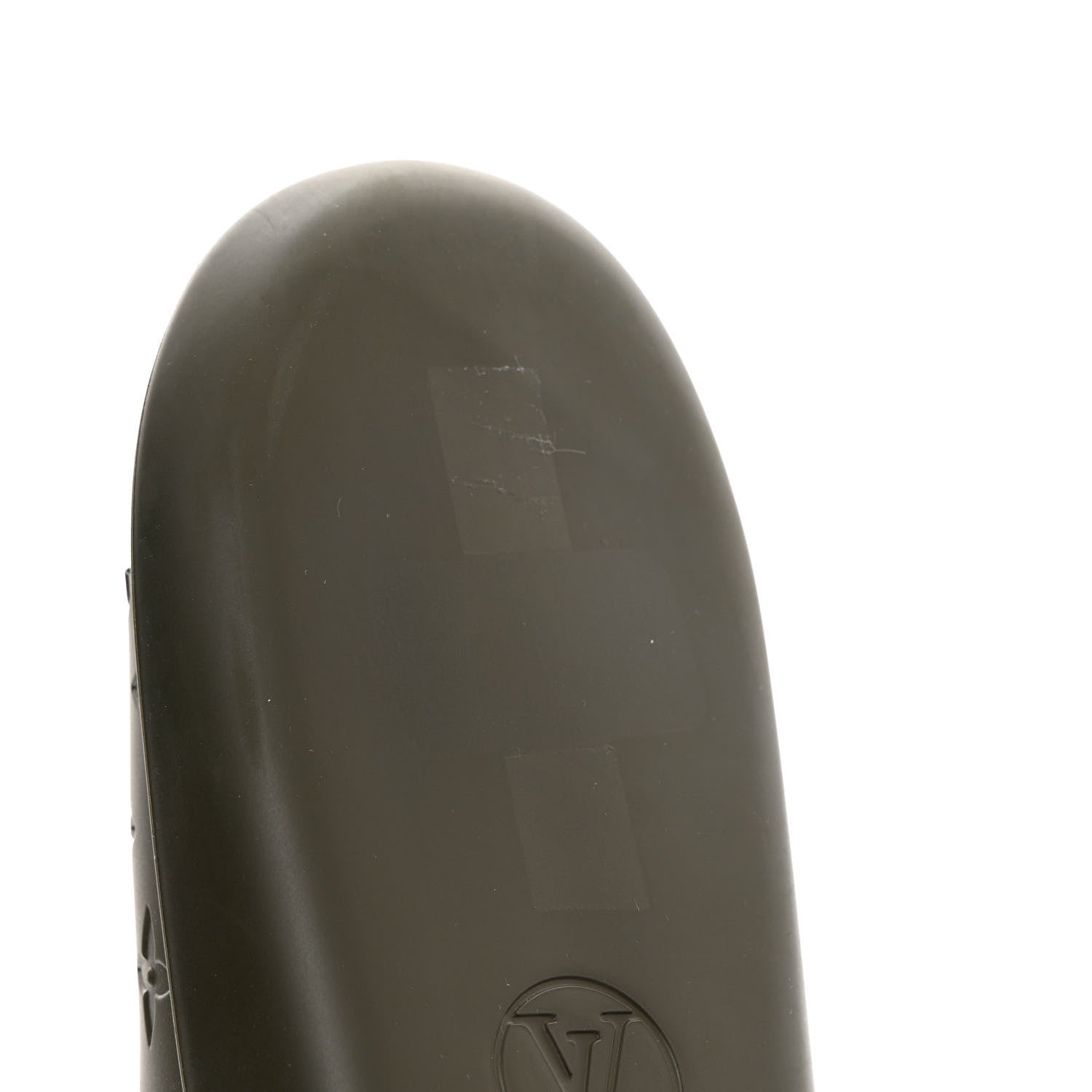 Louis Vuitton Matte Rubber Monogram Embossed Sunbath Slide Sandals 39 Khaki 9 of 13