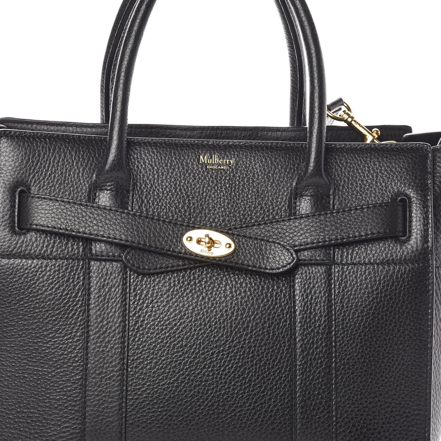Classic Grain Small Bayswater Zip Tote Black
