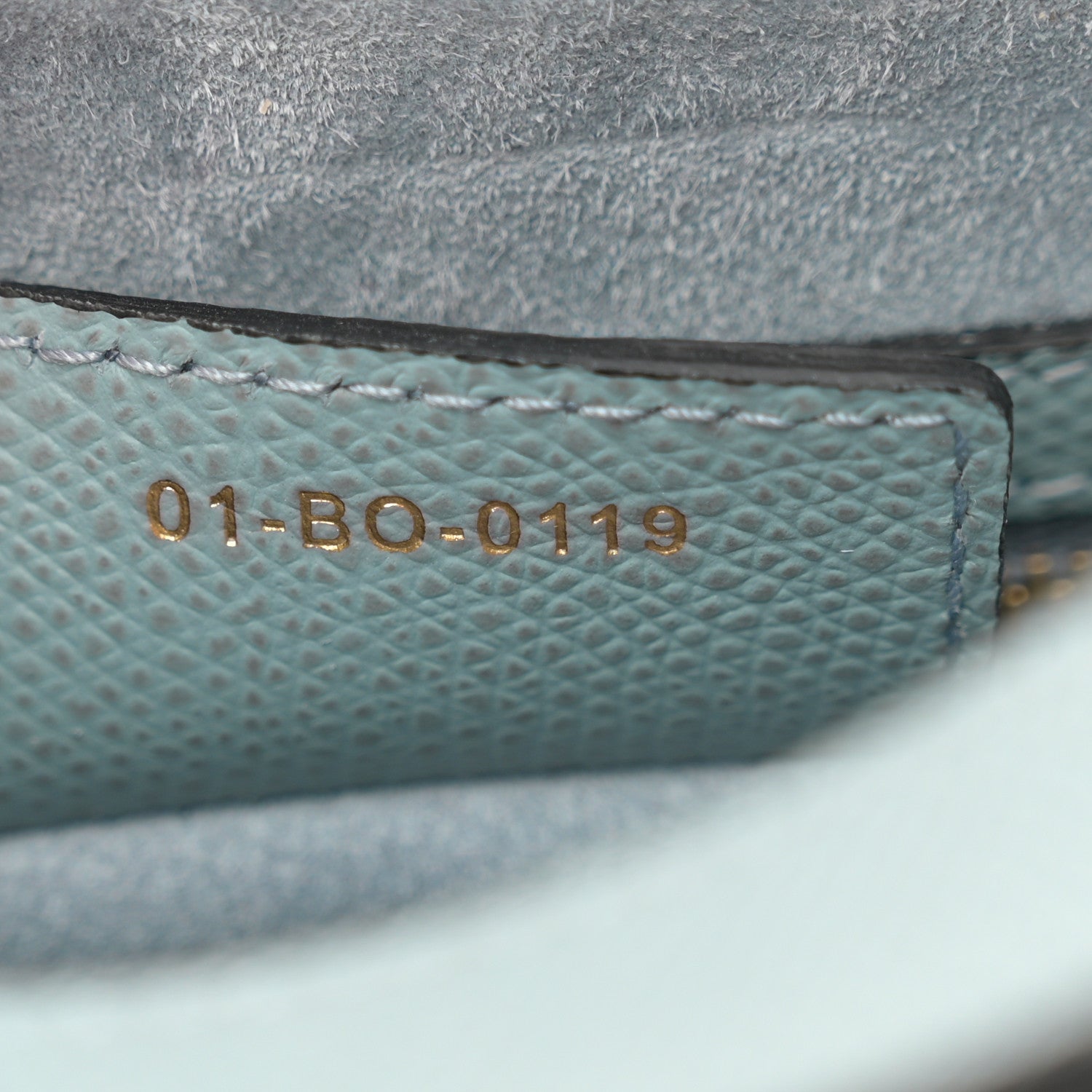 Christian Dior Grained Calfskin Saddle Bag Sky Blue 7 of 11