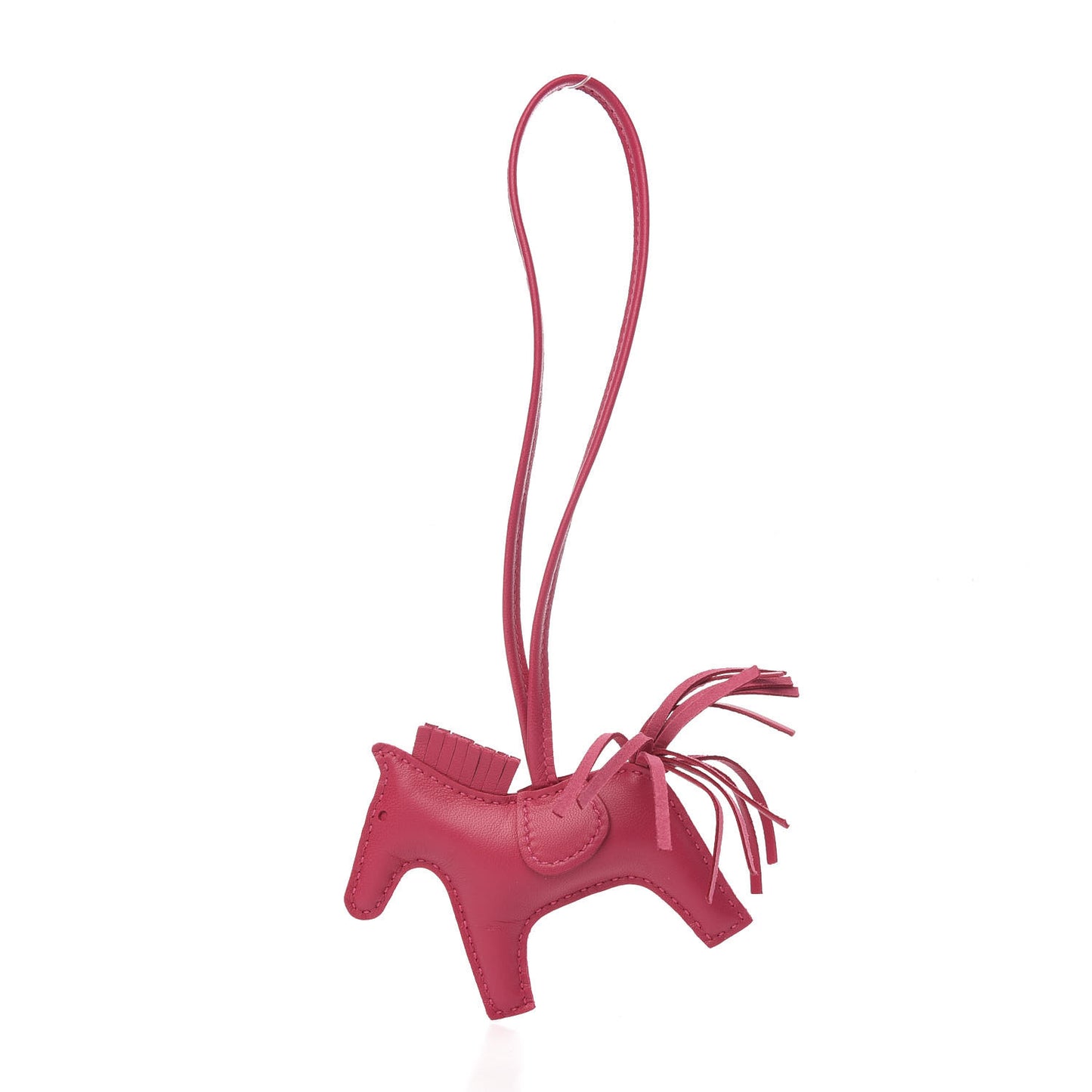 Milo Lambskin Grigri Rodeo Horse Bag Charm PM Rose Mexico