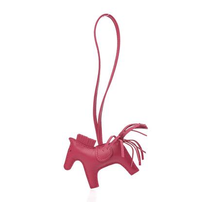 Hermes Milo Lambskin Grigri Rodeo Horse Bag Charm PM Rose Mexico 1 of 4