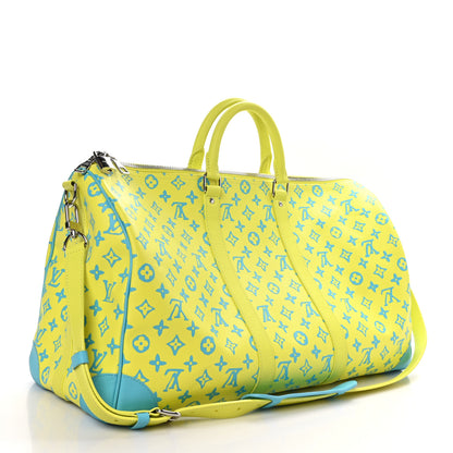 Louis Vuitton Monogram Playground Keepall Bandouliere 50 Lime 2 of 9