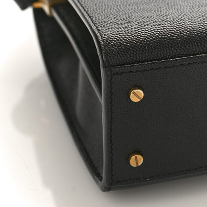 Saint Laurent Grain de Poudre Mini Classic Monogram Cassandra Top Handle Black 7 of 8