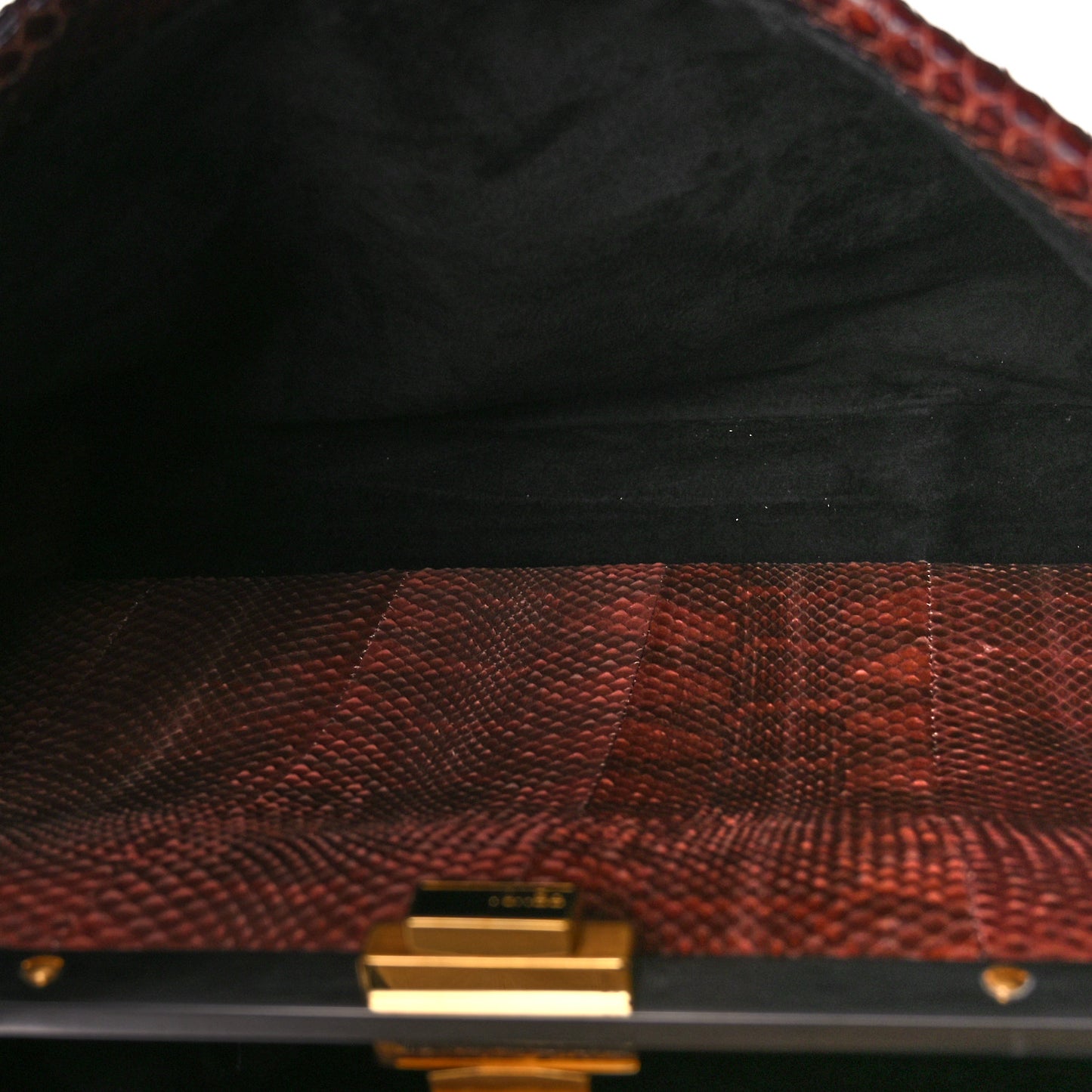 Snakeskin Medium Peekaboo Iconic Satchel Burgundy