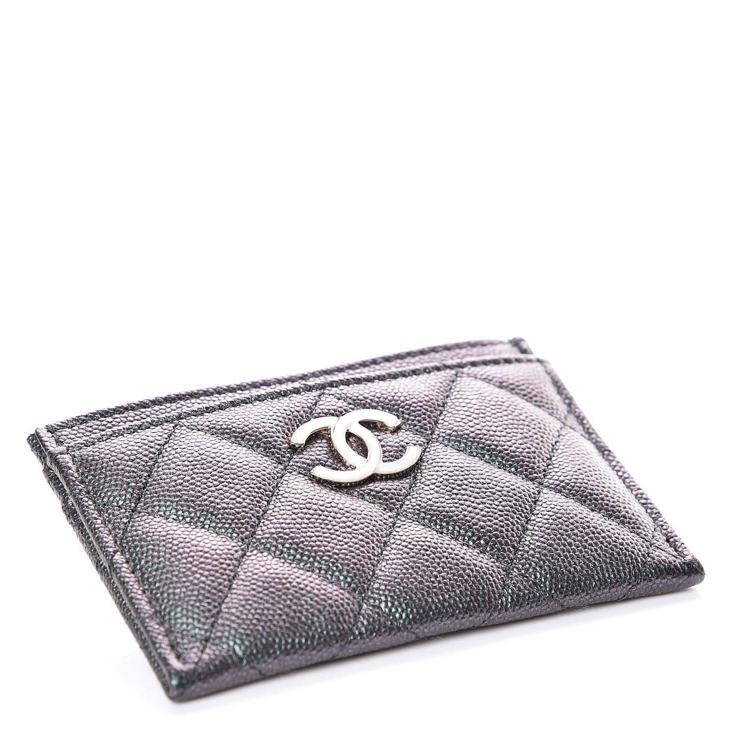 Chanel Iridescent Caviar Quilted Card Holder Black 4 of 9