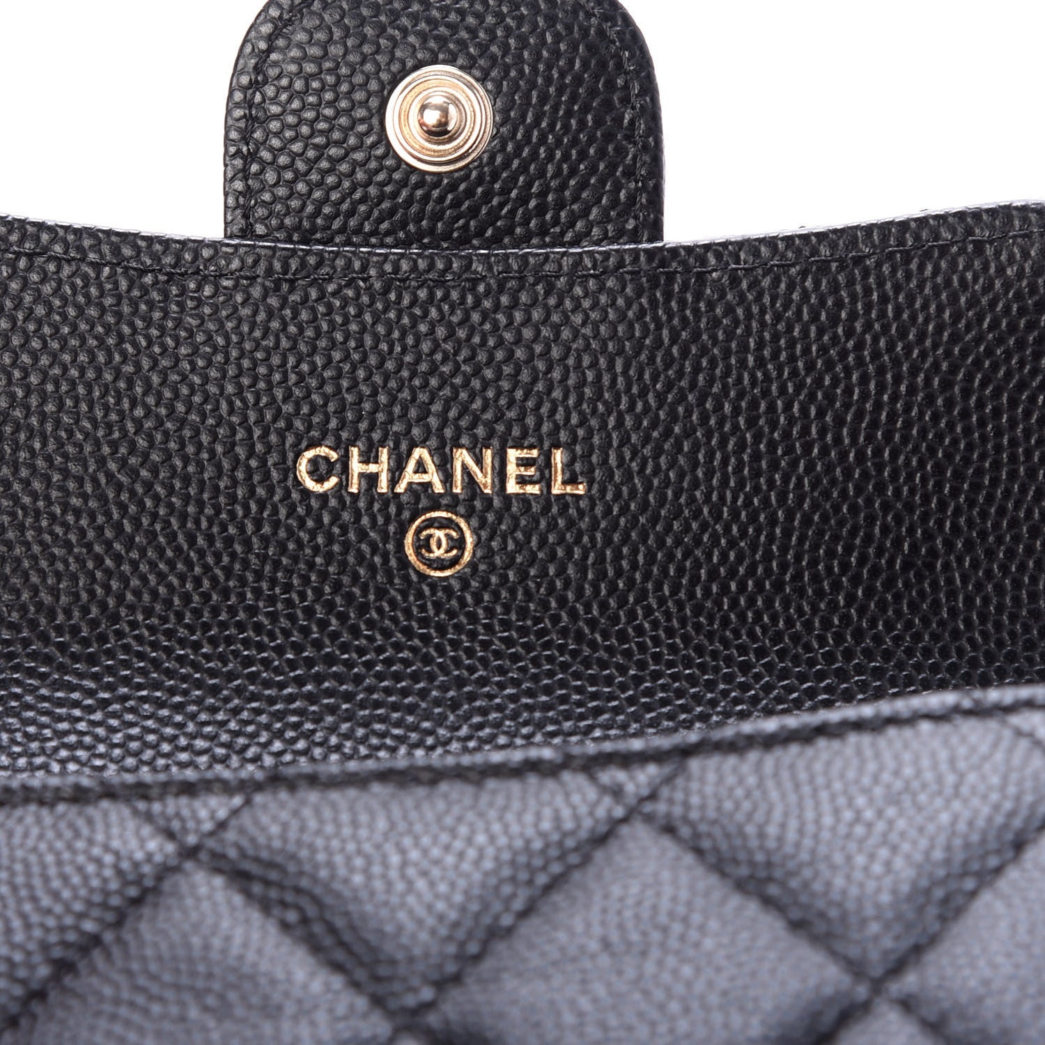 Chanel Caviar Quilted Flap Card Holder Wallet Black 6 of 9