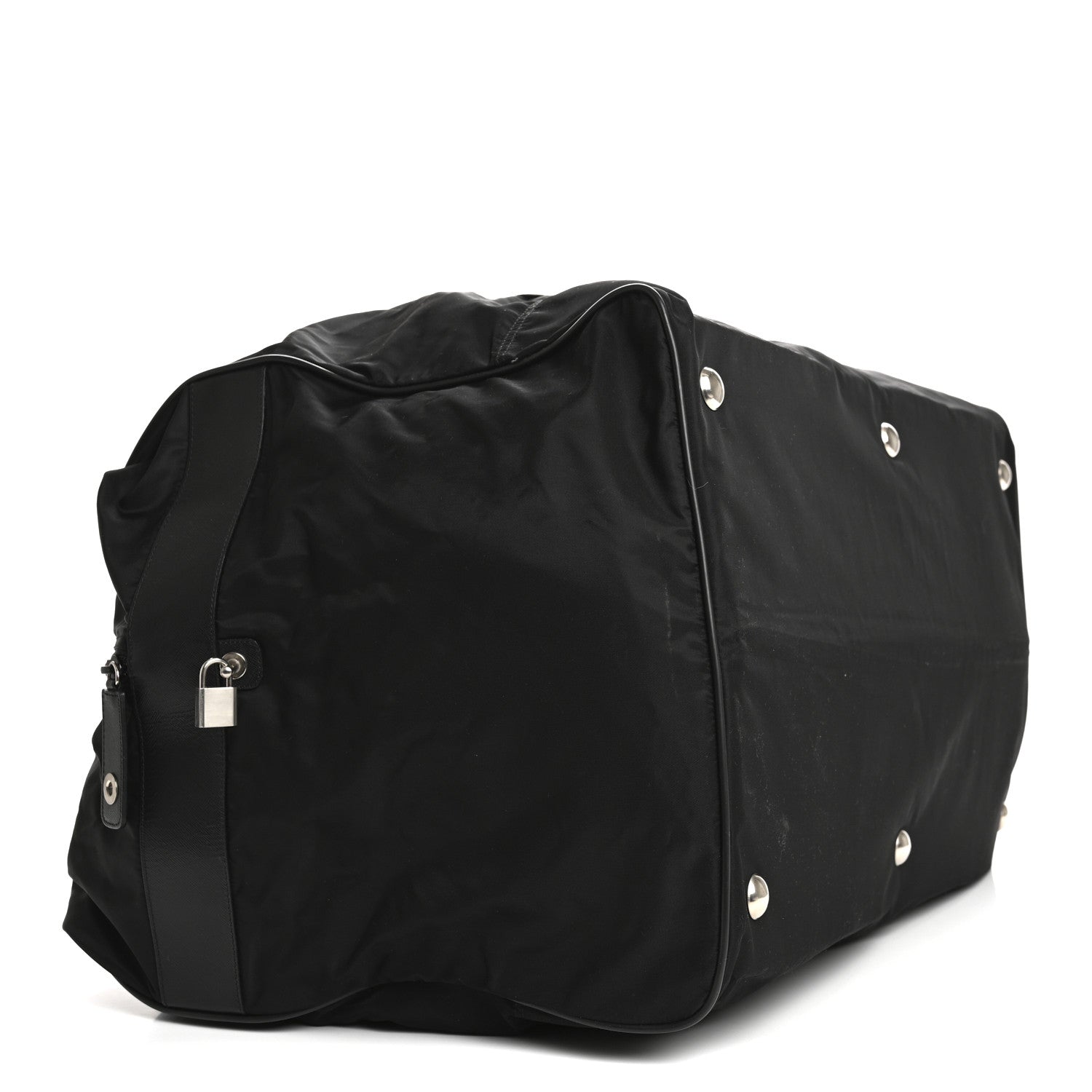 Prada Tessuto Nylon Saffiano Weekender Black 3 of 11