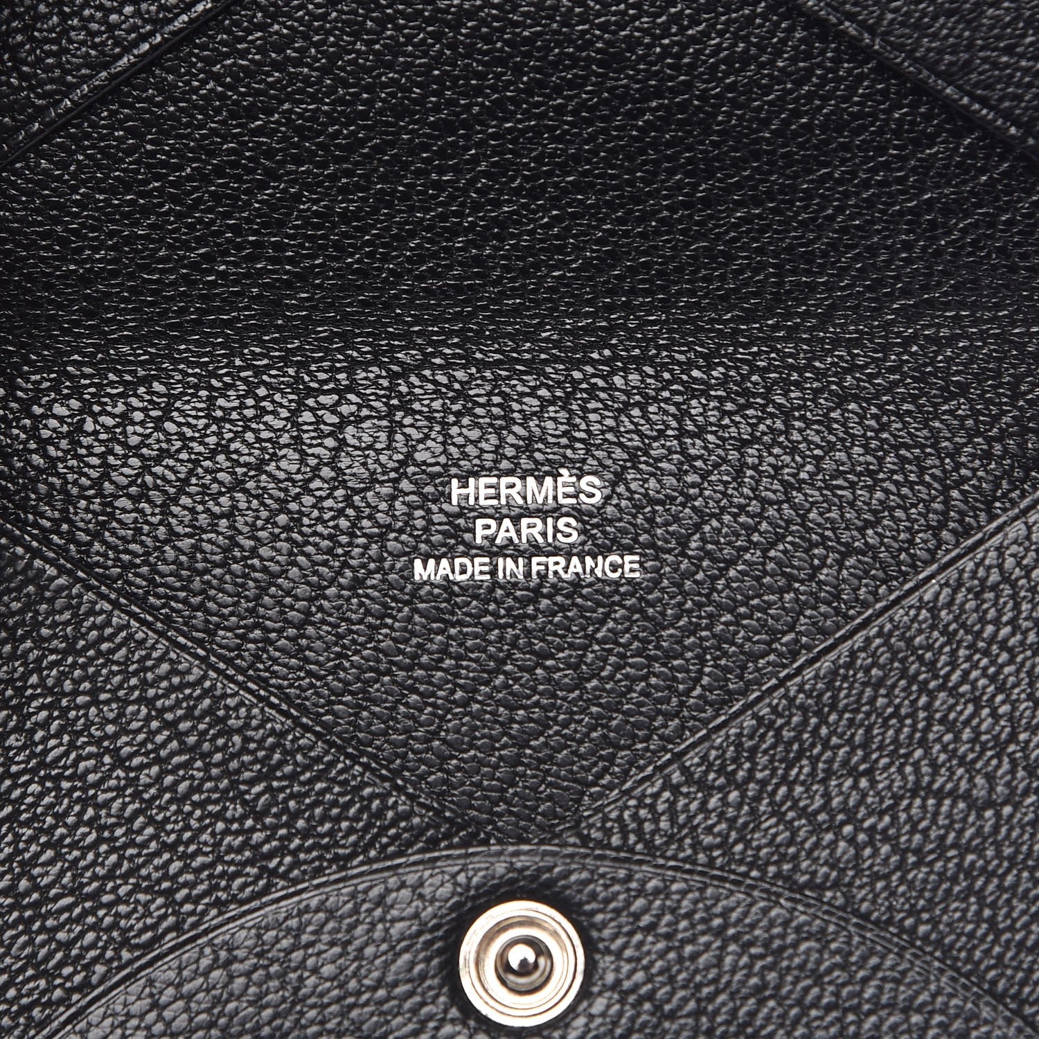 Hermes Chevre Mysore Calvi Card Case Black 6 of 6