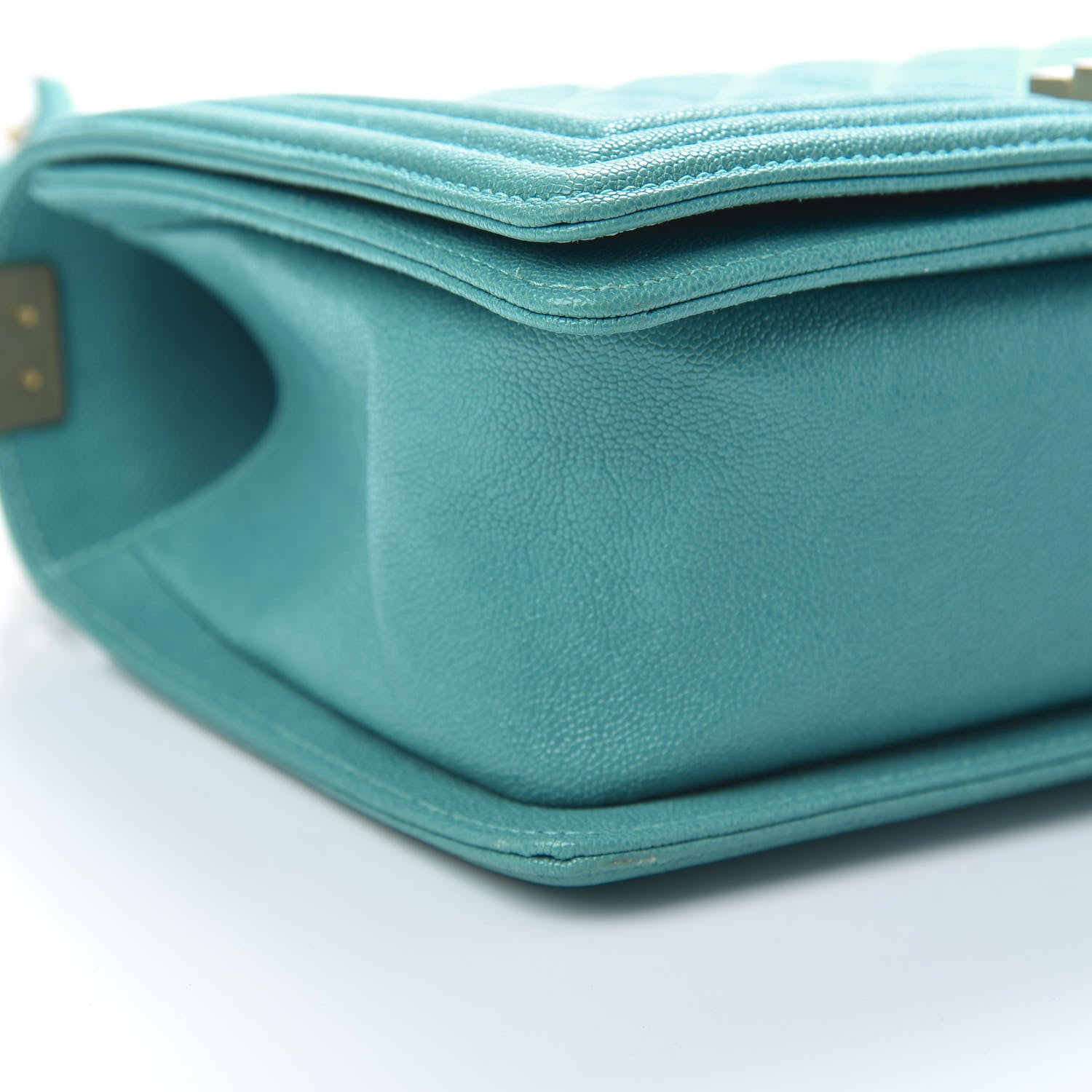 Chanel Caviar Quilted Medium Boy Flap Turquoise 9 of 11
