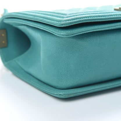 Chanel Caviar Quilted Medium Boy Flap Turquoise 9 of 11