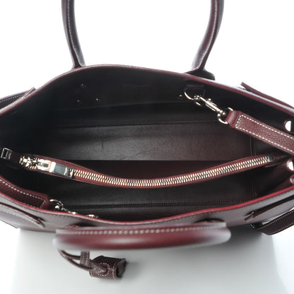 Saint Laurent Grained Calfskin Topstitch Small Classic Sac De Jour Rouge Legion 5 of 8