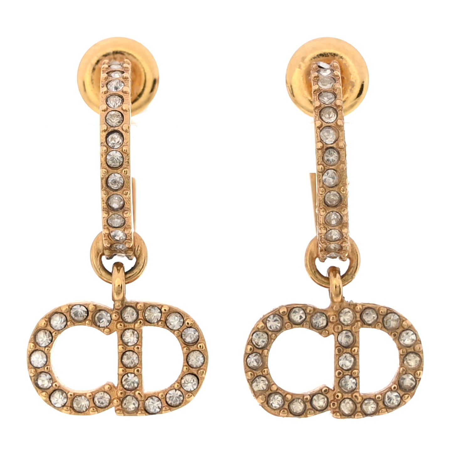 Crystal Clair D Lune Earrings Gold
