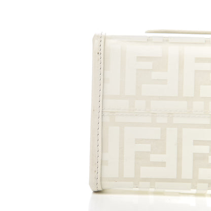 Fendi TPU FF Vitello Century Plexiglass Small Runaway Shopper Tote White 11 of 12