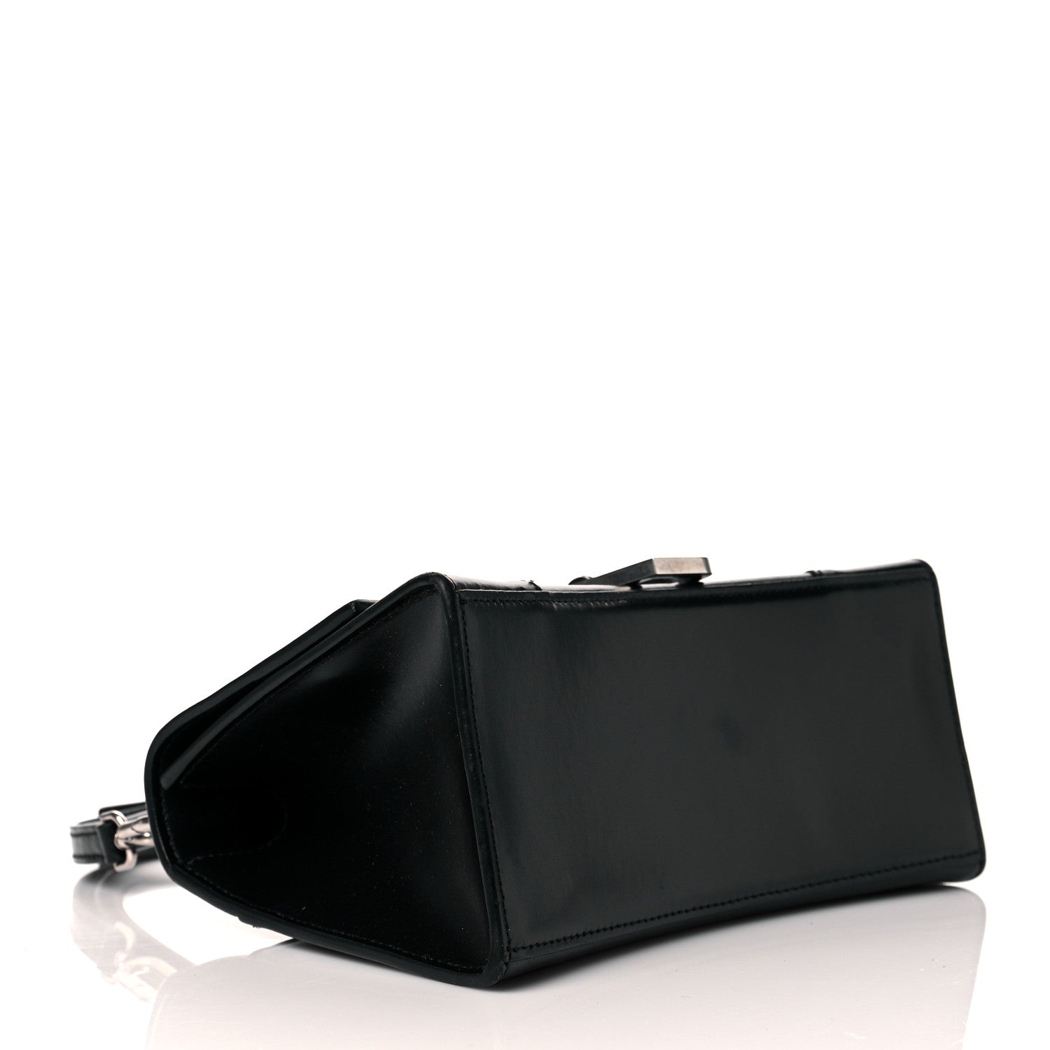 Balenciaga Shiny Box Calfskin Graffiti Logo Small Hourglass Top Handle Bag Black Silver 4 of 11