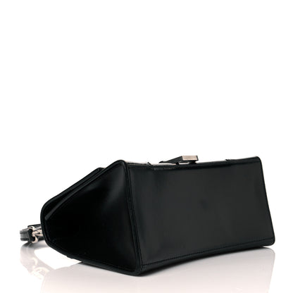 Balenciaga Shiny Box Calfskin Graffiti Logo Small Hourglass Top Handle Bag Black Silver 4 of 11
