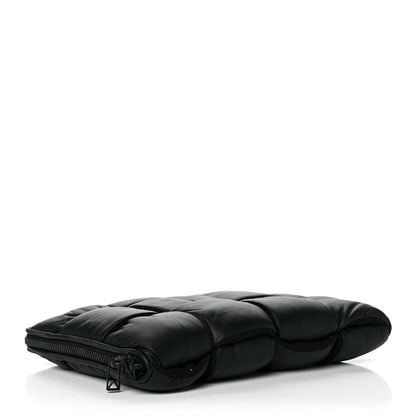Bottega Veneta Calfskin Maxi Intrecciato Puffy Laptop Pouch Black 4 of 9
