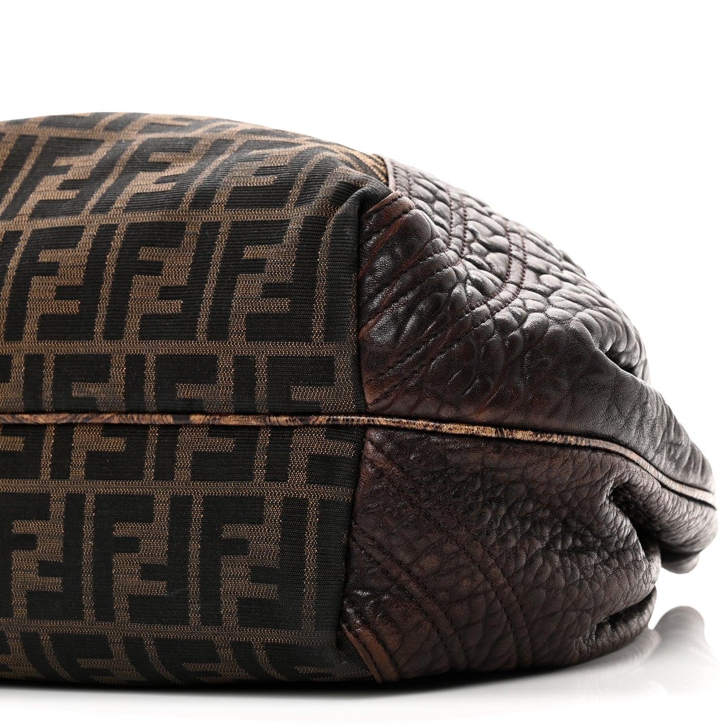 Fendi Zucca Nappa Nuvolata Vitello Tortuga Spy Tobacco Moro 10 of 10