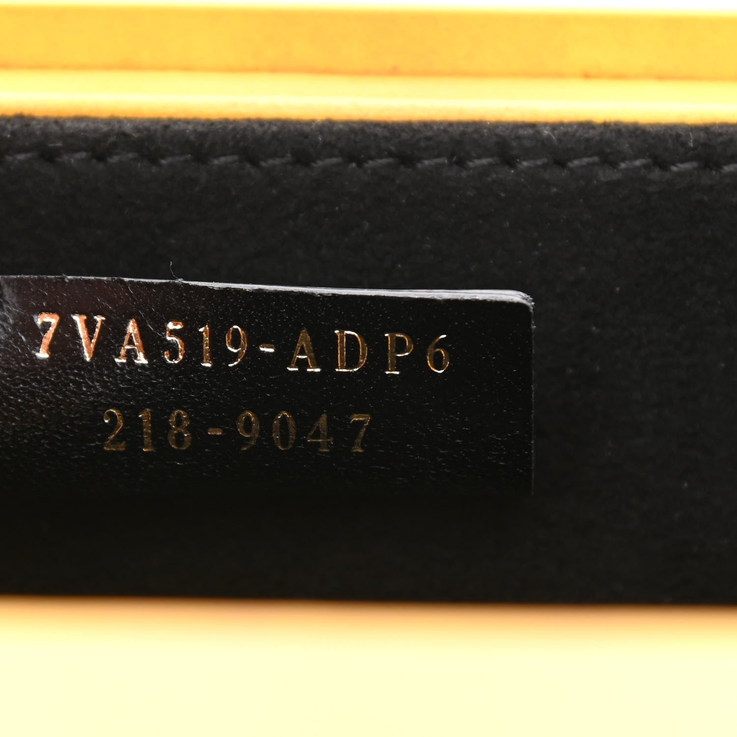Fendi Vitello Fluffy Logo Vertical Box Yellow Box Black 8 of 9